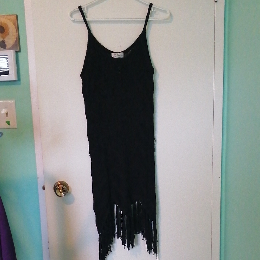 Asha Black Bathingsuit Cover Ptp 16-19